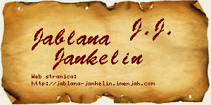 Jablana Jankelin vizit kartica